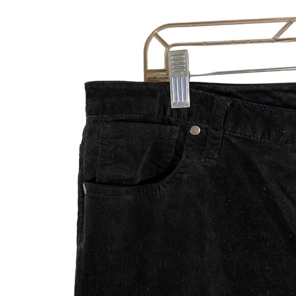 Christopher & Banks Womens Sz 10 BLACK Stretch Jeans Straight Leg Velour Velvet - Picture 3 of 9